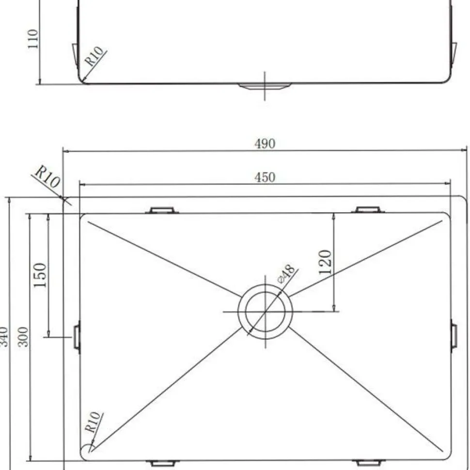 Pesuallas Lavabo Low PVD, 450x340mm, pop-up-pohjaventtiilillä, eri värejä