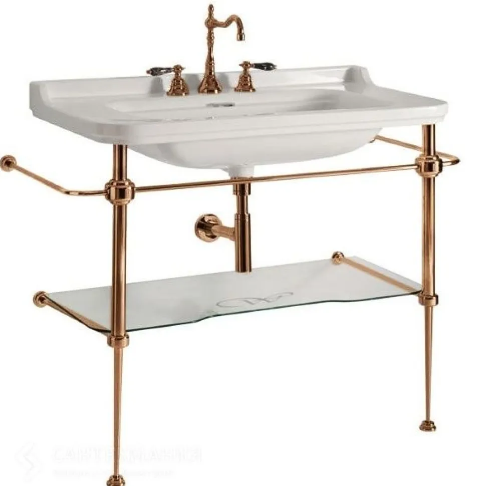 Pesualtaan teline Kerasan Waldorf 880mm pronssi