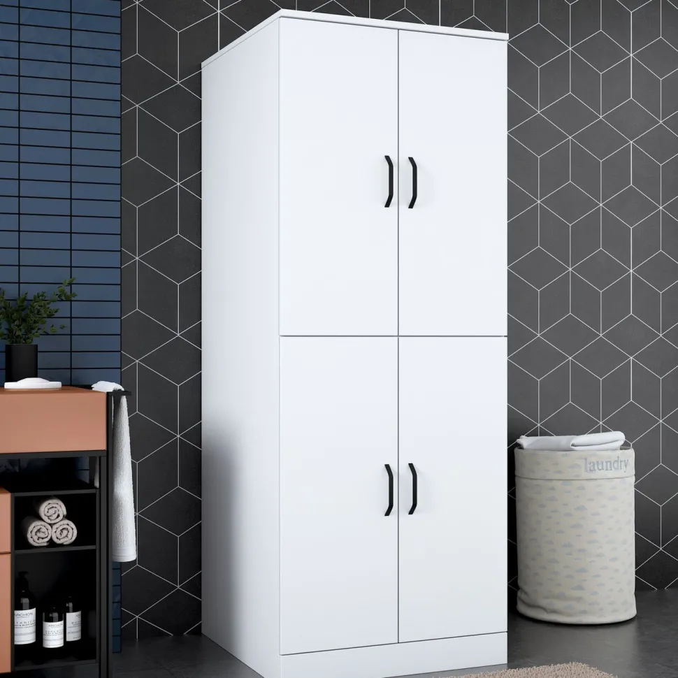 Pesukonekaappi Linento Furniture KD109 - 3198 valkoinen