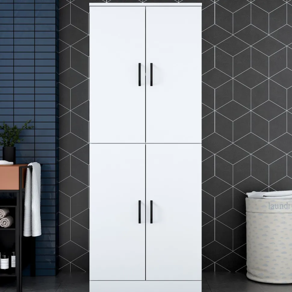 Pesukonekaappi Linento Furniture KD109 - 3198 valkoinen