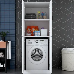 Pesukonekaappi Linento Furniture KD109 - 3198 valkoinen