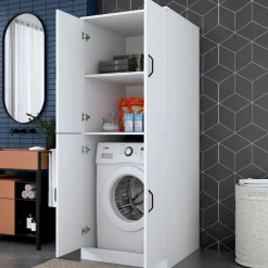 Pesukonekaappi Linento Furniture KD109 - 3198 valkoinen