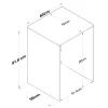 Pesukonekaappi Linento Furniture KD103, pähkinäpuu/valkoinen