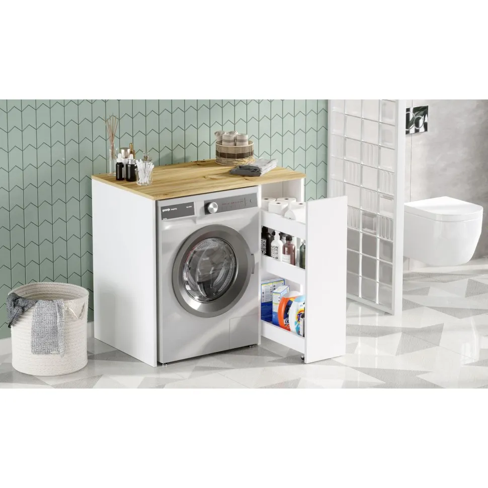 Pesukonepöytä Linento Furniture SA1 60 cm valkoinen/ruskea