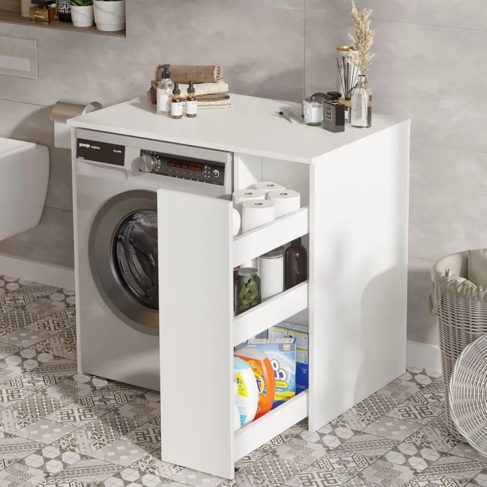 Pesukonepöytä Linento Furniture SA1 60 cm valkoinen