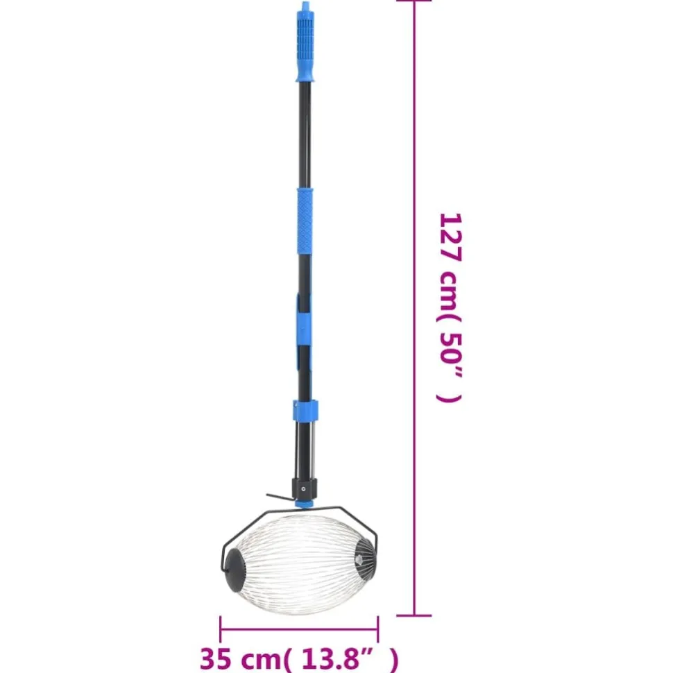 Pähkinäpoimuri sininen 127 cm teräs (64827)