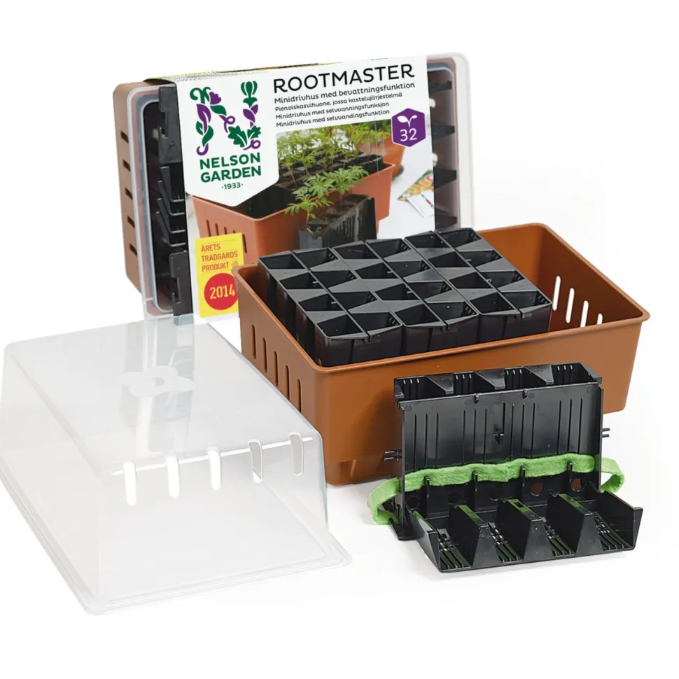 Pienoiskasvihuone Nelson Garden Rootmaster, 195x290 mm, ruskea