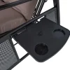 Pihakeinu Home4you Franco, katoksella, 3-istuttava, ruskea