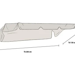 Pihakeinun katto Brafab Bonn, 200x130cm