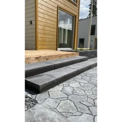 Pihakivi Rudus Luotokivi 336x246x80 mm profiloitu hiili