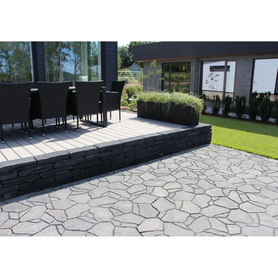 Pihakivi Rudus Luotokivi 336x246x80 mm profiloitu hiili