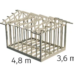 Piharakennuksen runkopaketti Timburg, eri kokoja