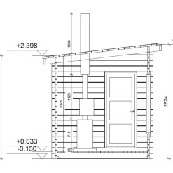 Pihasauna LP Garden Ylläs, 11.2m², pulpettikattoinen