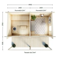 Pihasauna Luoman Lillevilla 729-2 Kihu/Sauna 8 13,2 m²