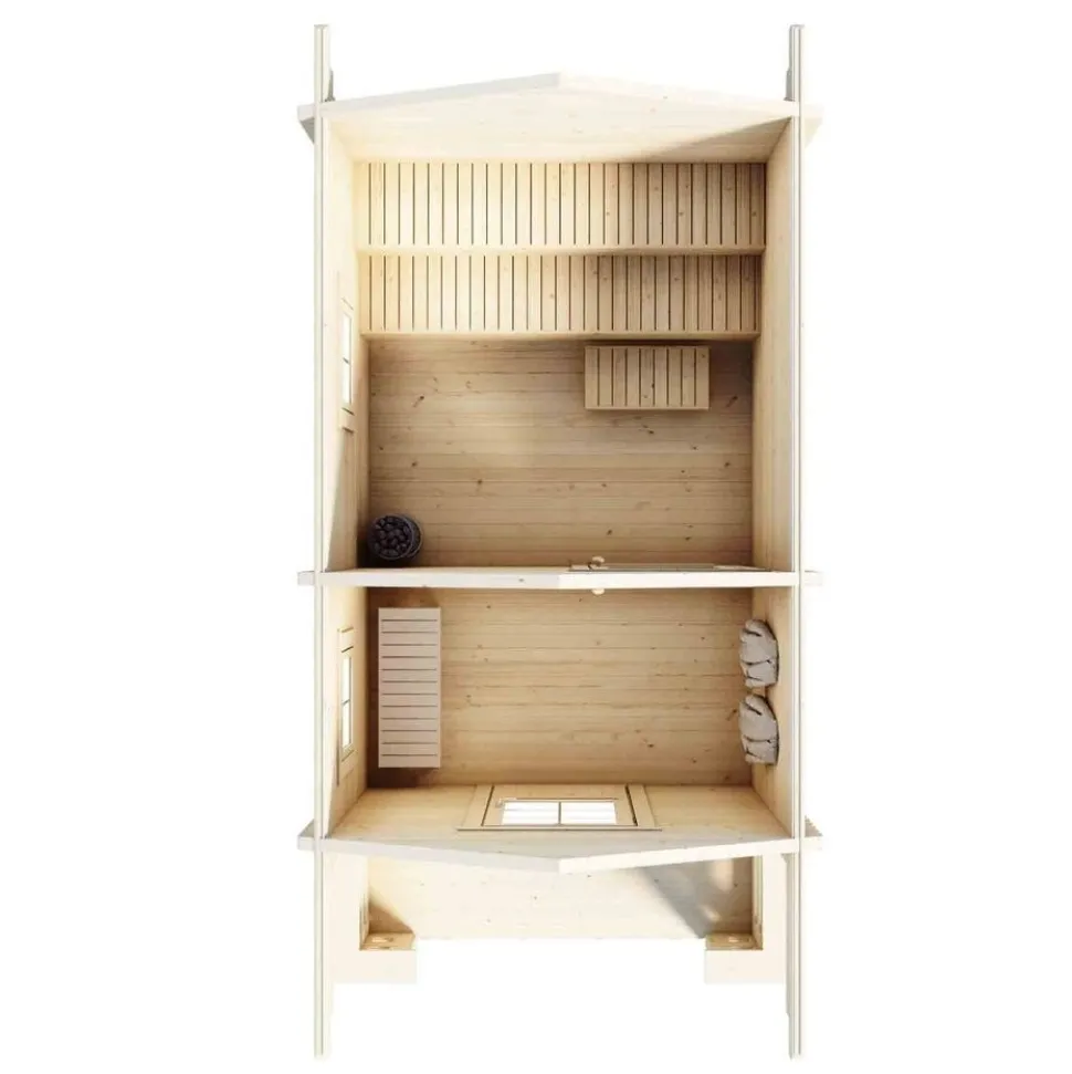 Pihasauna Luoman Lillevilla 7-5 Tiira 10,3 + 2,3 m²