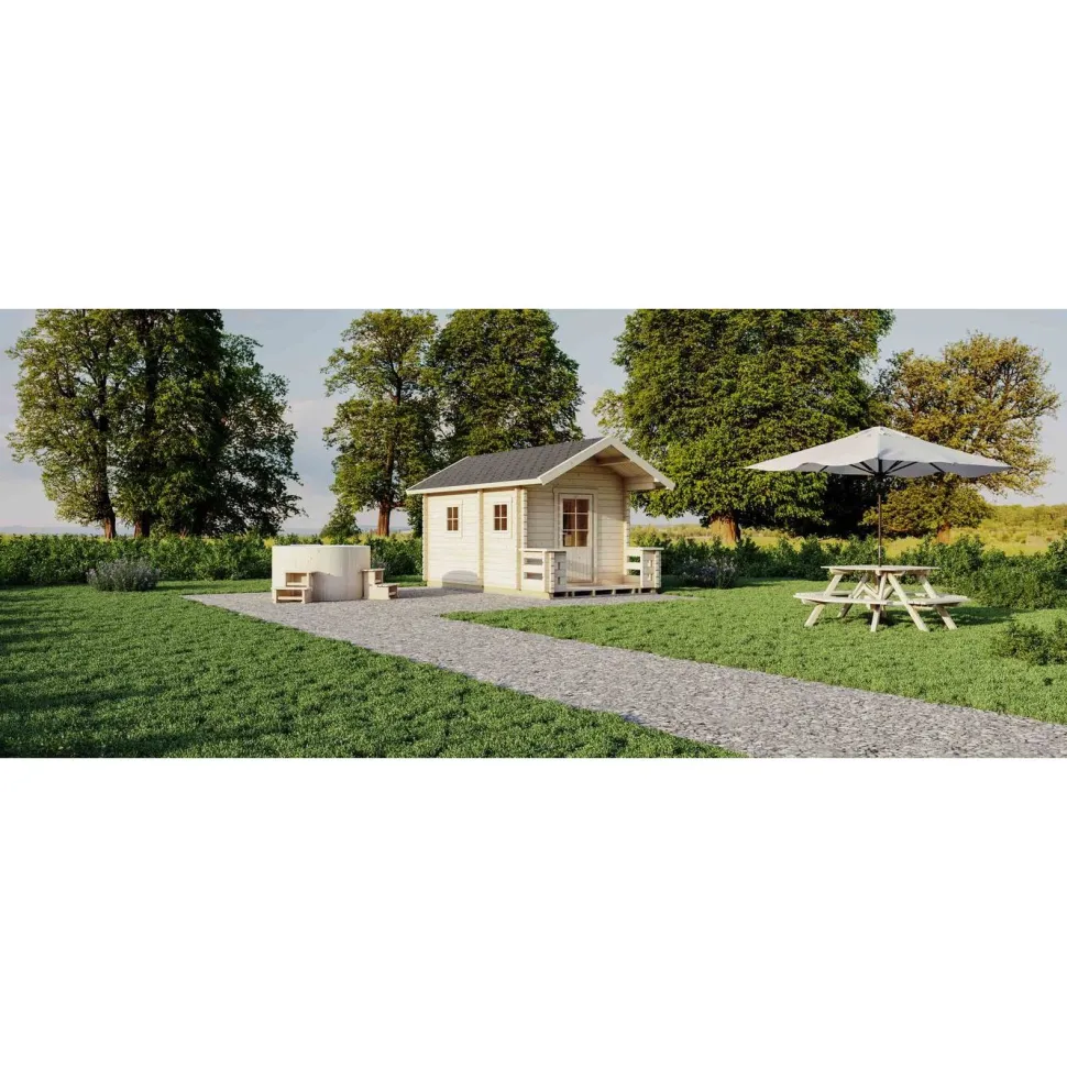 Pihasauna Luoman Lillevilla 7-5 Tiira 10,3 + 2,3 m²