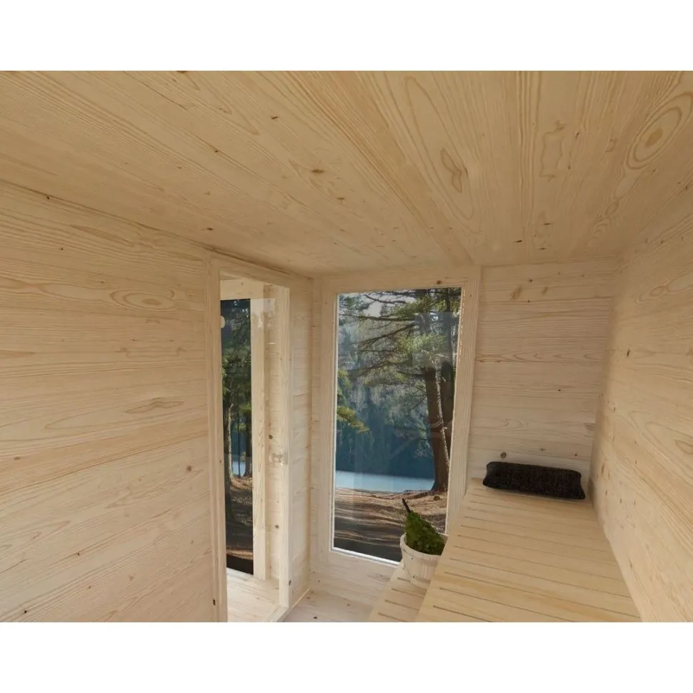 Pihasauna Palmako Sanna, sis. tuplalasilla liukuovet 12,8 m²