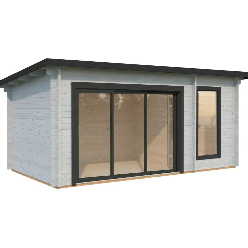 Pihasauna Palmako Sanna, sis. tuplalasilla liukuovet 12,8 m²
