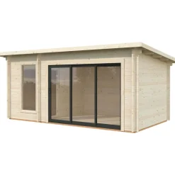 Pihasauna Palmako Sanna, sis. tuplalasilla liukuovet 12,8 m²