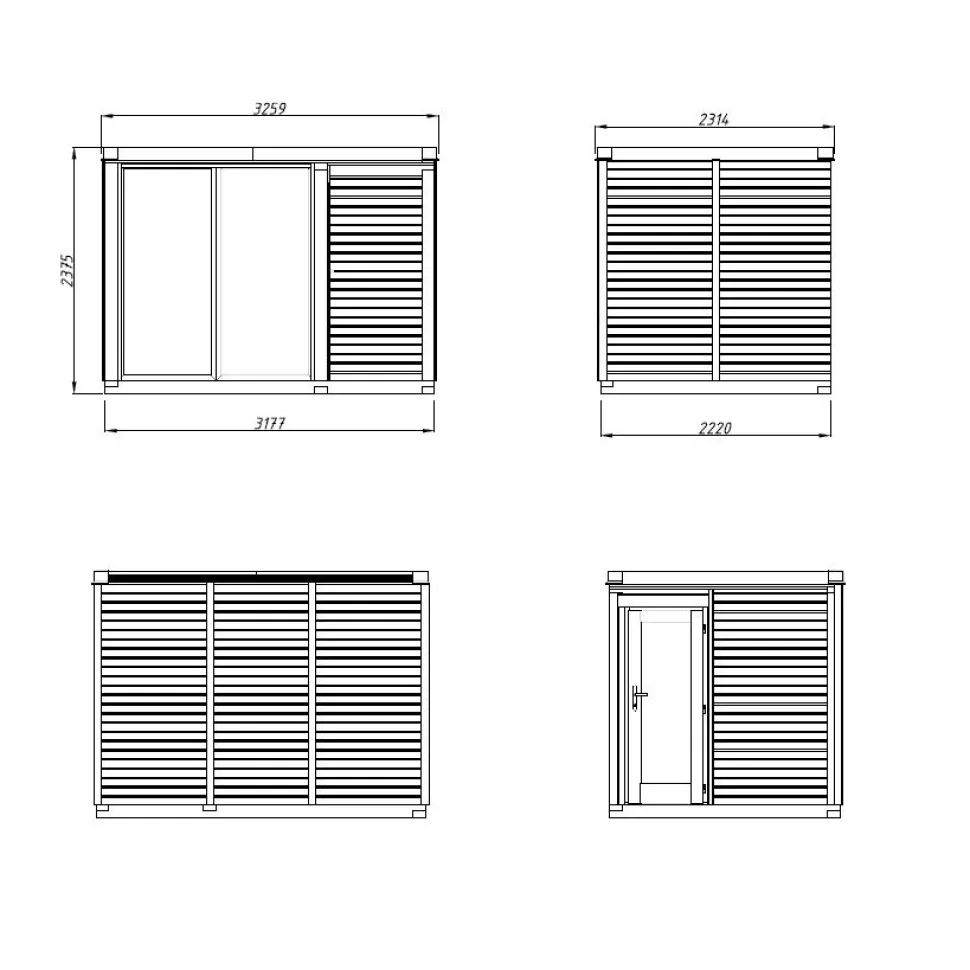 Pihasauna Palmako Sarah 3,8+2,1 m2