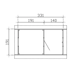 Pihasauna Skan Holz Helsinki 2, 3,7 + 2,7 m²