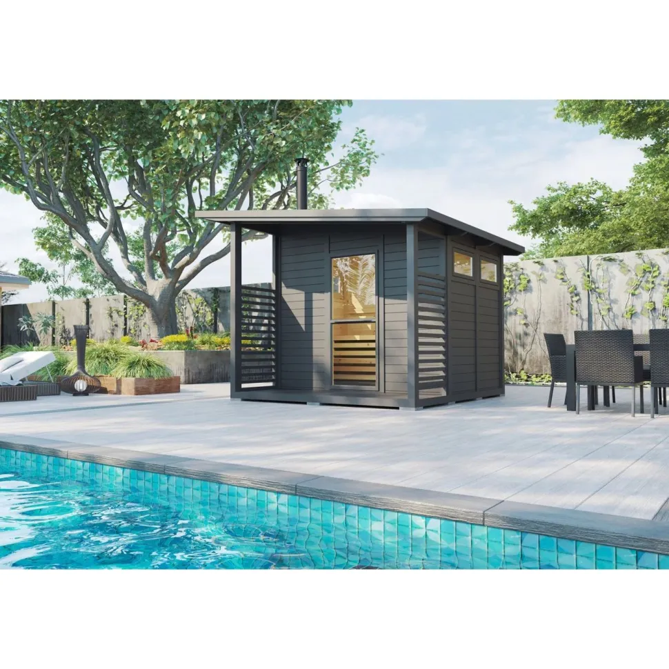 Pihasauna terassilla Jalotakka Luotsi, 2.4+4.9m², puuvalmis