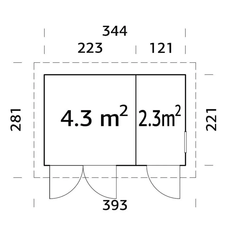 Pihavaja Palmako Kalle 6,6 m²