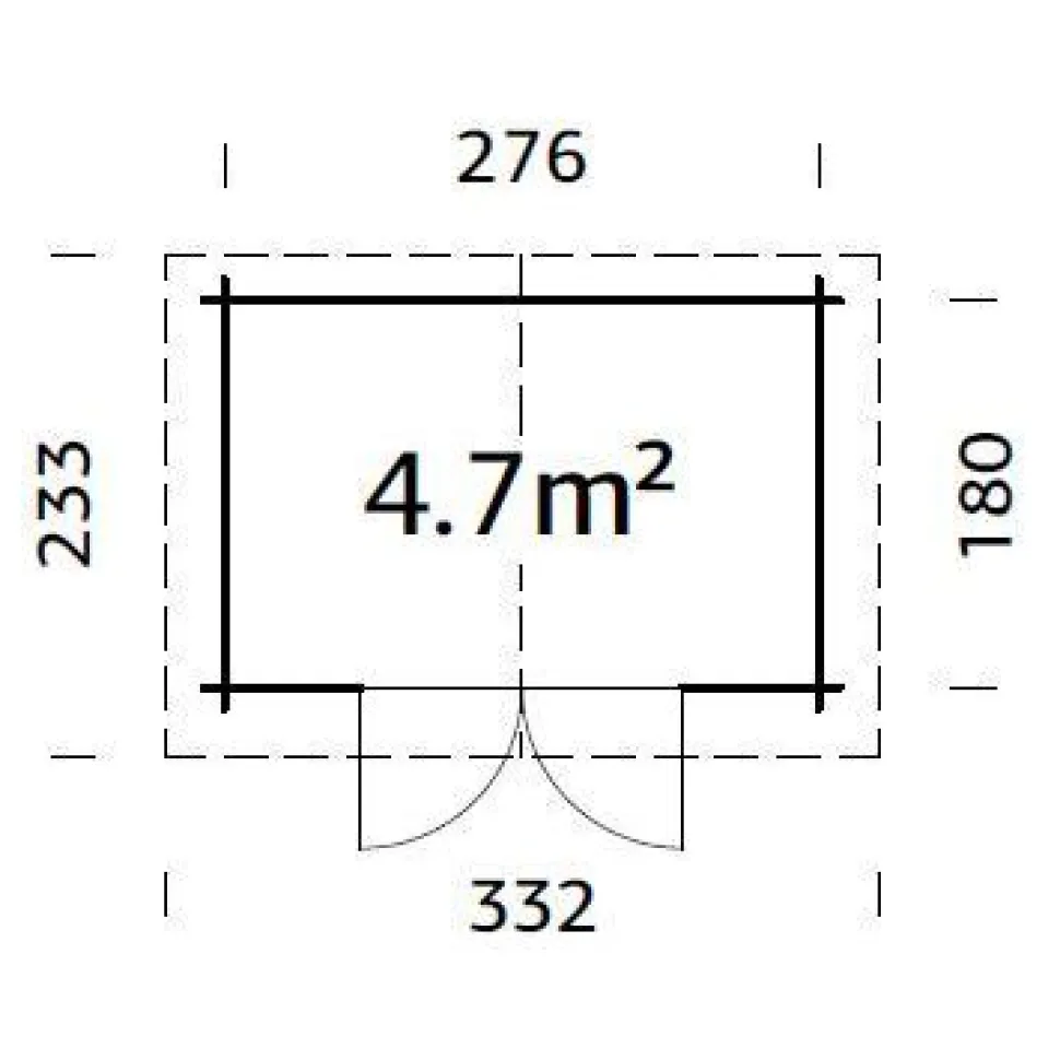 Pihavaja Palmako Valentine 4,7 m²