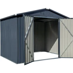 Pihavarasto Gop Cover-It, 4.5m², teräs, tummanharmaa