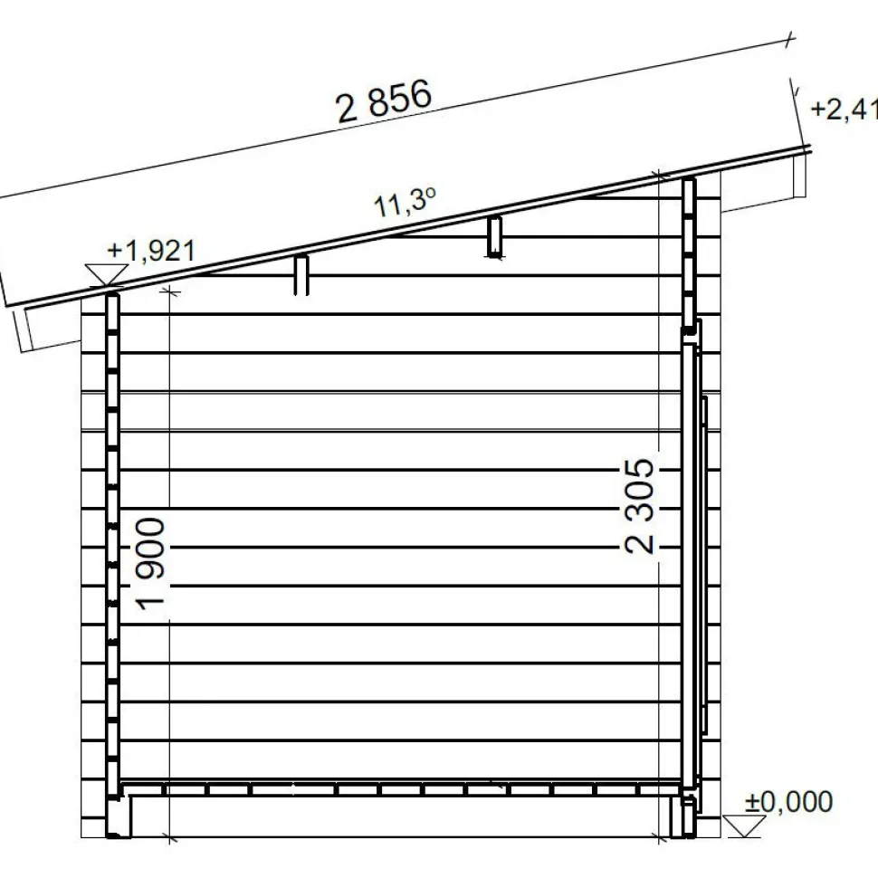 Pihavarasto/lato LP Garden P8, 8m², pulpettikatto