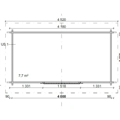 Pihavarasto/lato LP Garden P8, 8m², pulpettikatto