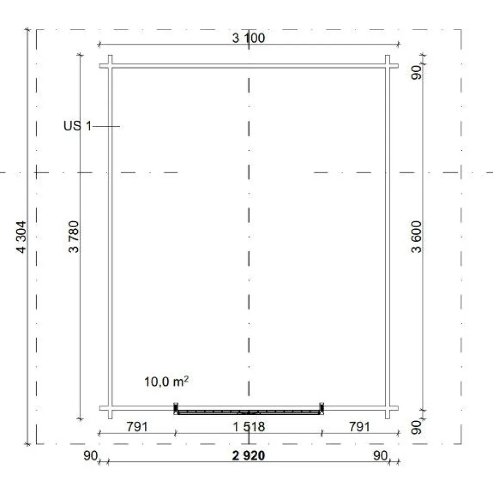 Pihavarasto/lato LP Garden R-M, 10m², rakomallinen