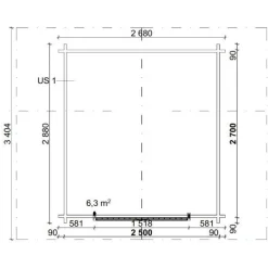 Pihavarasto/lato LP Garden R-S, 6m², rakomallinen