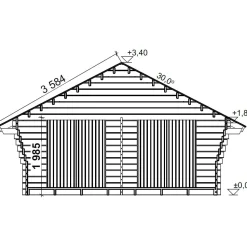 Pihavarasto/lato LP Garden R-XXL, 25m², rakomallinen