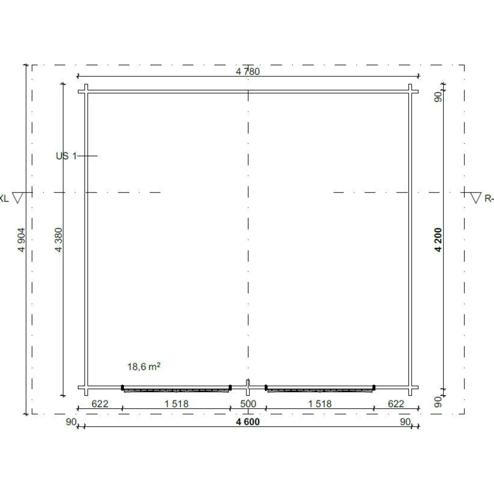 Pihavarasto/lato LP Garden R-XL, 20m², rakomallinen