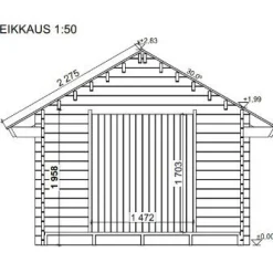 Pihavarasto/lato LP Garden S-M, 10.5m², suoraseinäinen