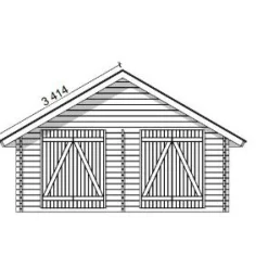 Pihavarasto/lato LP Garden  S-XXL, 25m², suoraseinäinen