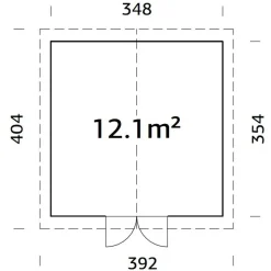 Pihavarasto Palmako Lucas, 12,1m² EL16-3534