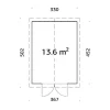 Pihavarasto Palmako Martin 13,6 m²