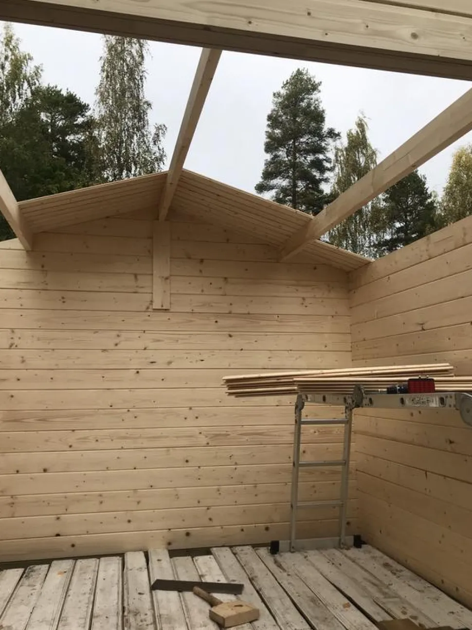 Pihavarasto Skan Holz Multi 45 8,4 + 1,7 + 0,9 m²