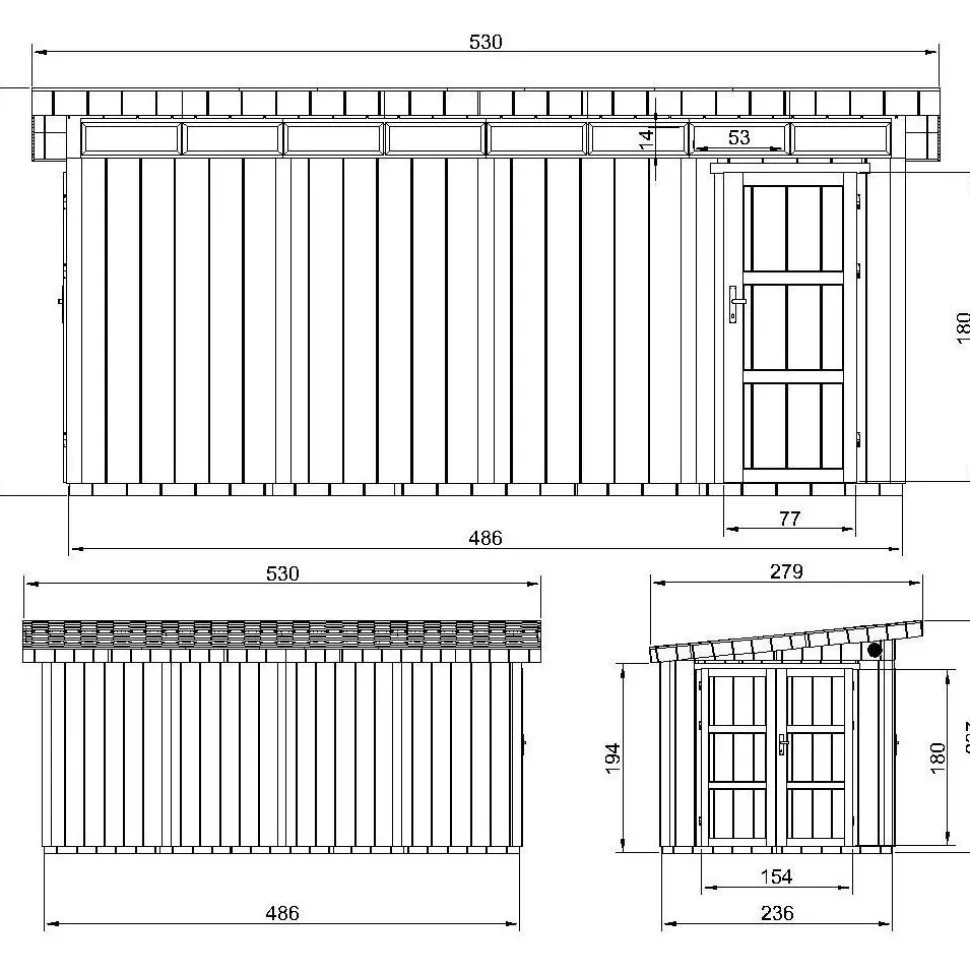 Pihavarasto Timbela LP SmartSide M905C, 11.47m²