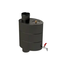 Piippuvesisäiliö Vilpra, ∅115mm, 24l, musta