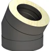 Piipun/hormin mutka Jeremias 30° Ø150 mm musta