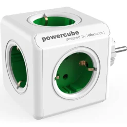 Pistorasia Allocacoc PowerCube Original 5-osainen vihreä/valkoinen