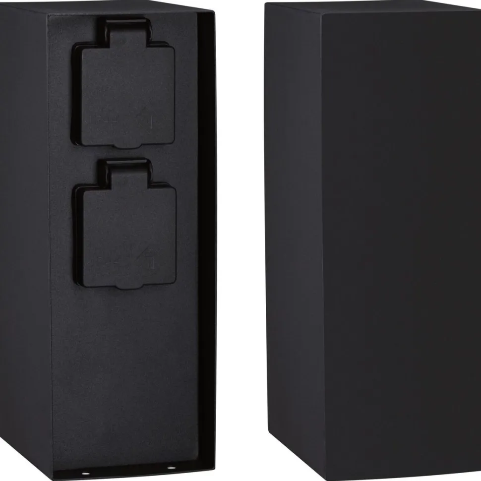 Pistorasiatolppa Paulmann Rio 2 pistorasiaa 70x70x230mm IP44 antrasiitti