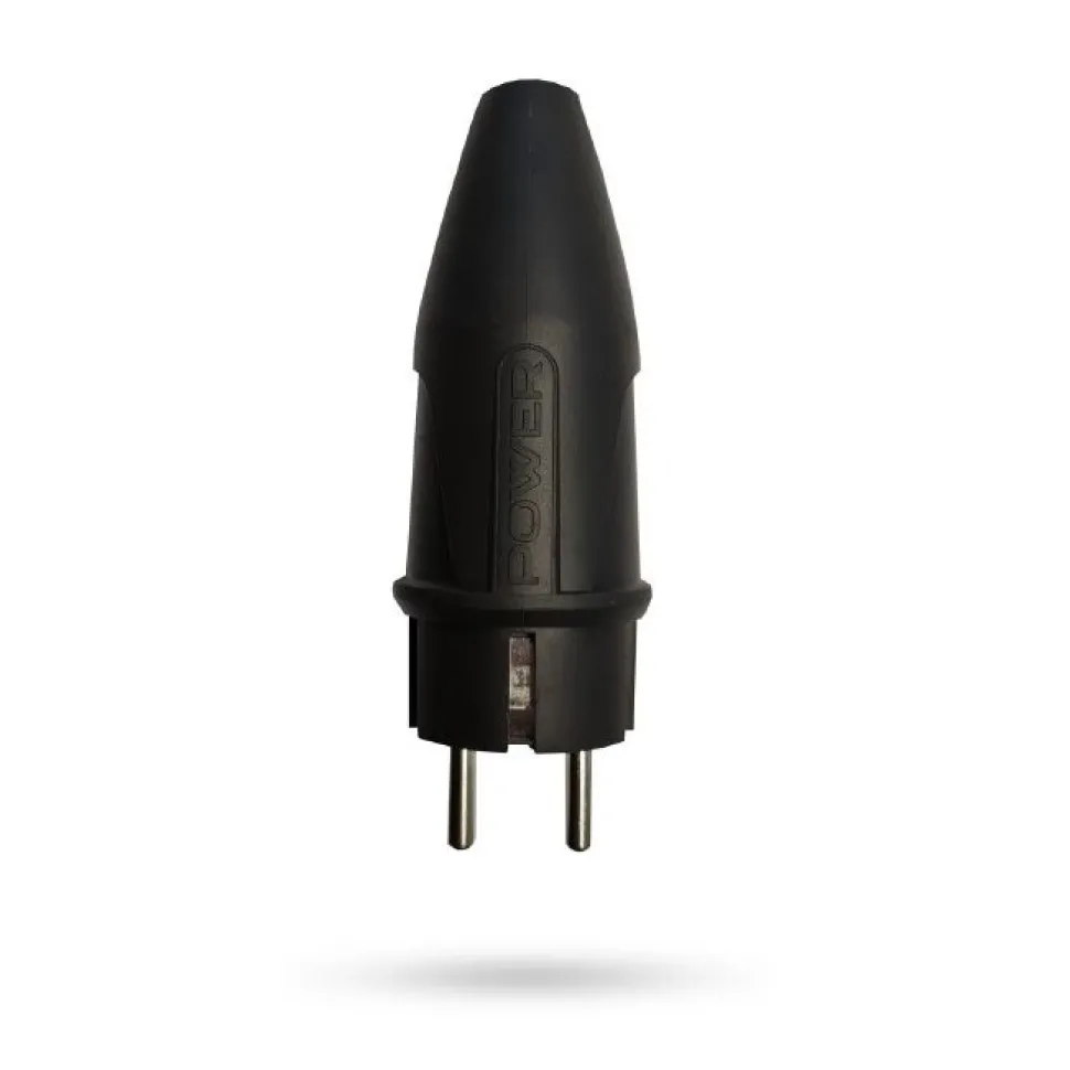 Pistotulppa Norwesco, 16A, 250V, IP44, maadoitettu, musta