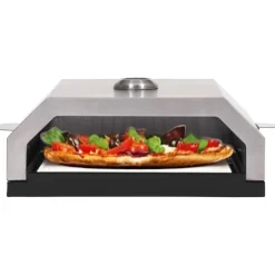 Pizzauuni keraamisella kivellä kaasu tai hiiligrilliin