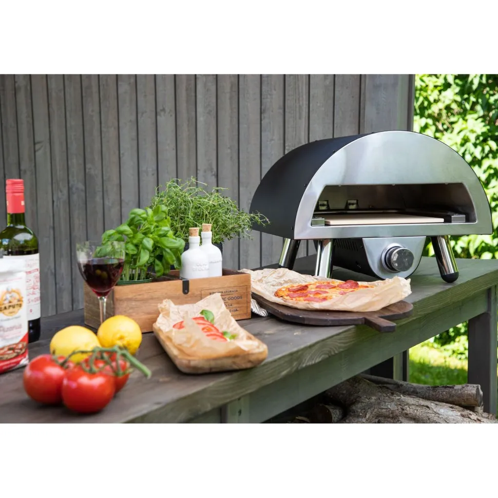 Pizzauuni Venture Home Sentosa, kaasulämmitteinen, musta