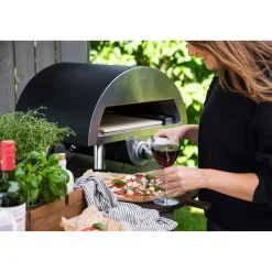 Pizzauuni Venture Home Sentosa, kaasulämmitteinen, musta