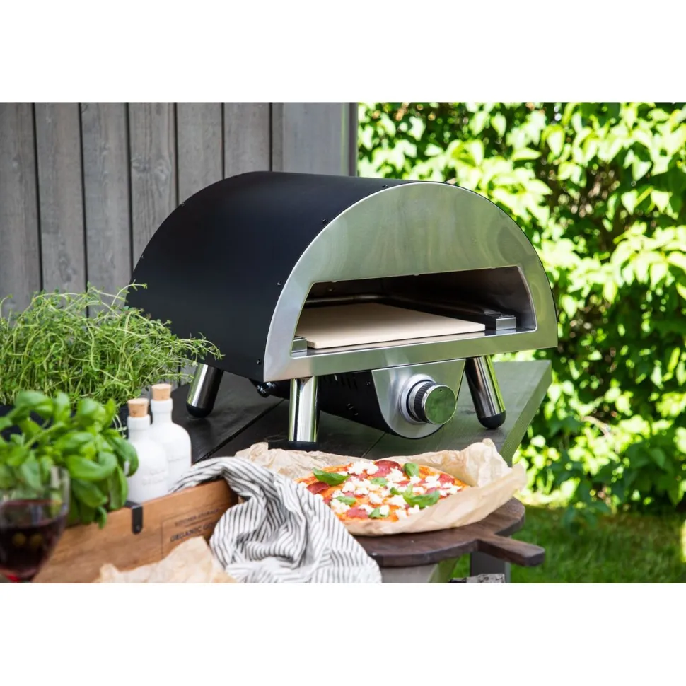 Pizzauuni Venture Home Sentosa, kaasulämmitteinen, musta